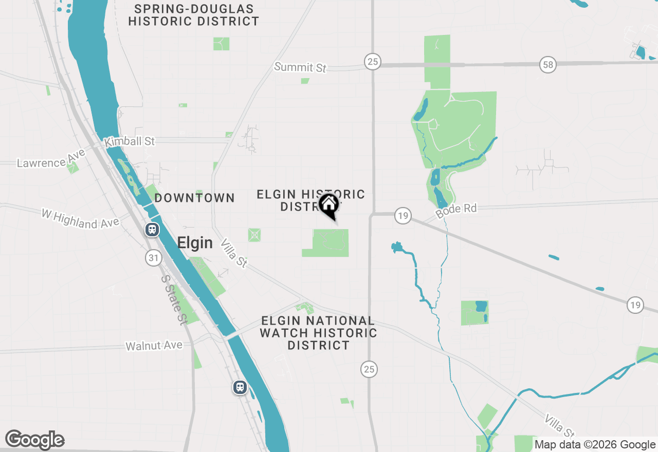Map of 24 Rugby Place, Elgin, IL 60120