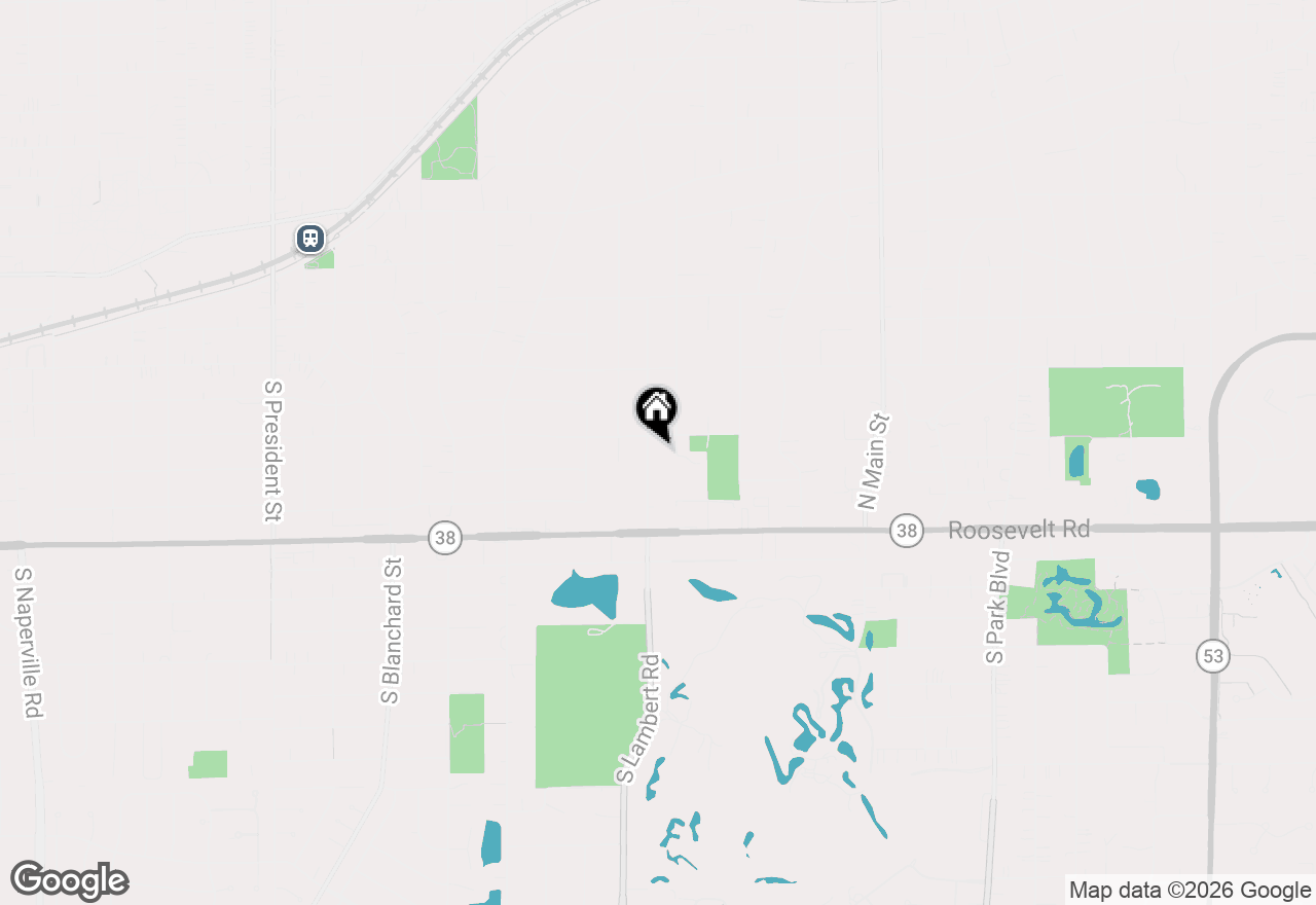 Map of 69 N Lambert Road, Glen Ellyn, IL 60137