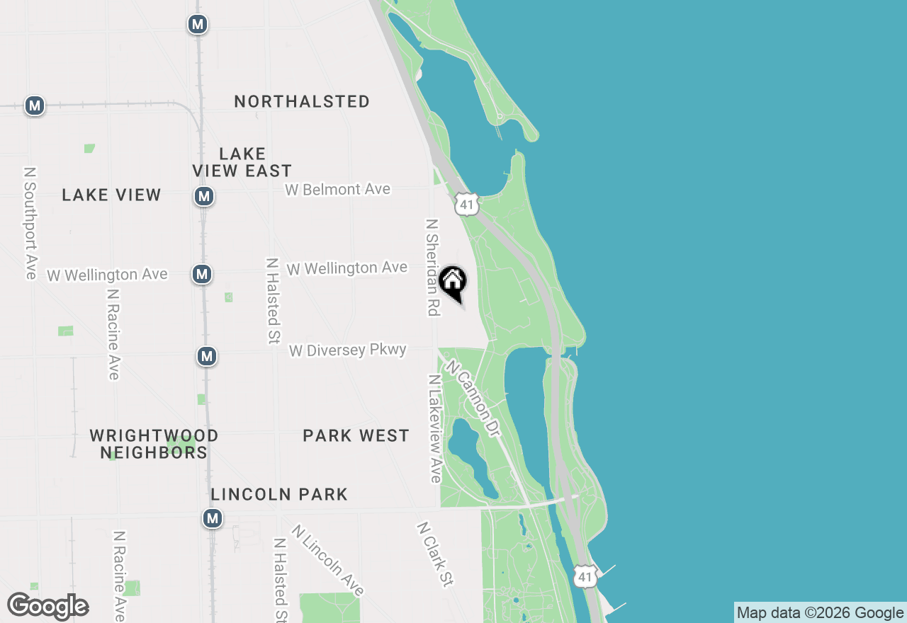 Map of 2910 N Commonwealth Avenue #3, Chicago, IL 60657
