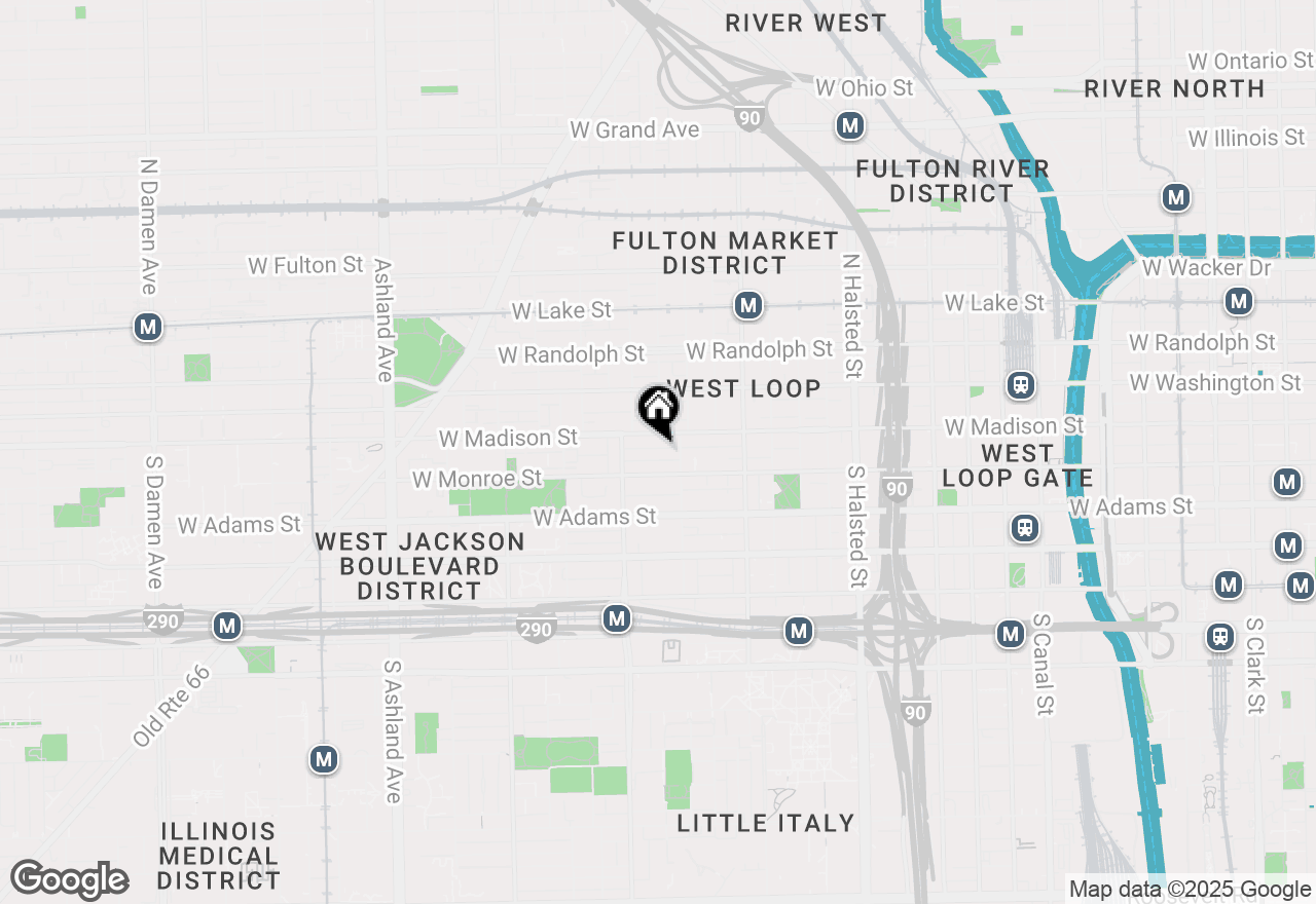 Map of 18 S Aberdeen Street #3, Chicago, IL 60607
