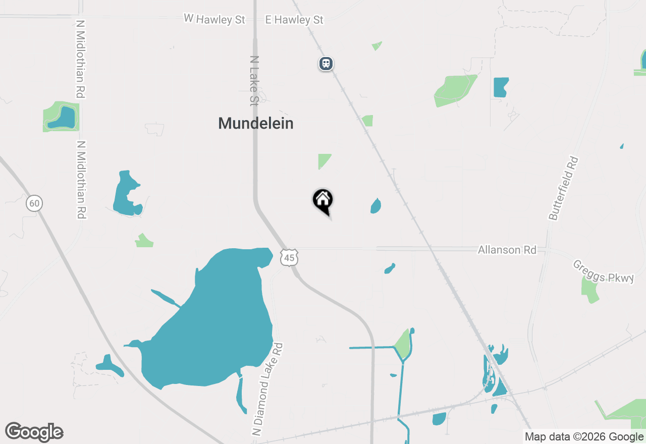 Map of 418 Midway Drive, Mundelein, IL 60060