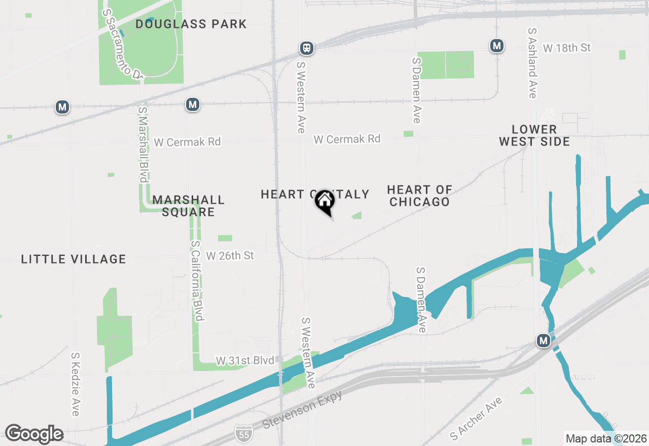 Map of 2314 W 25th Street, Chicago, IL 60608