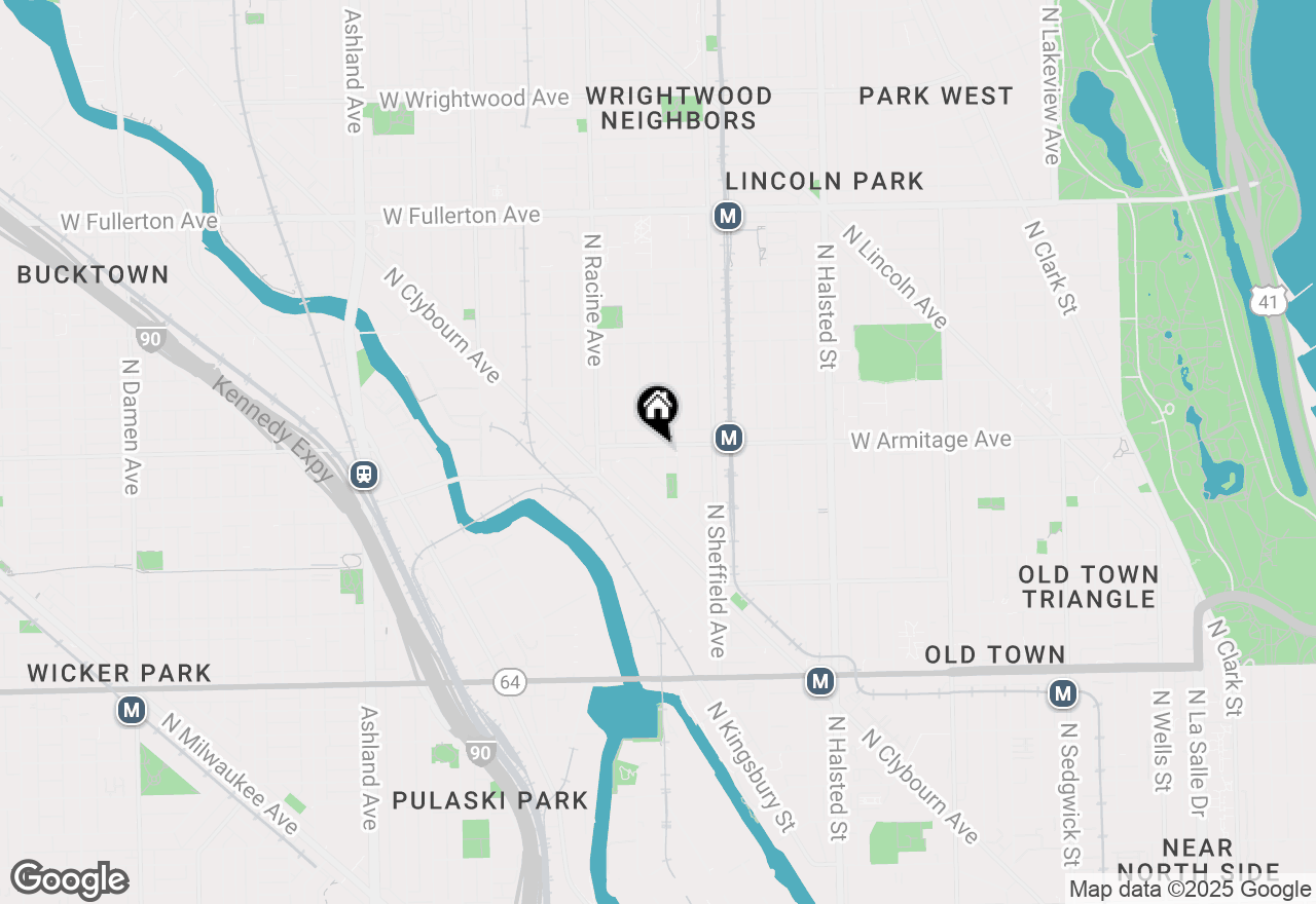 Map of 1101 W Armitage Avenue #201, Chicago, IL 60614