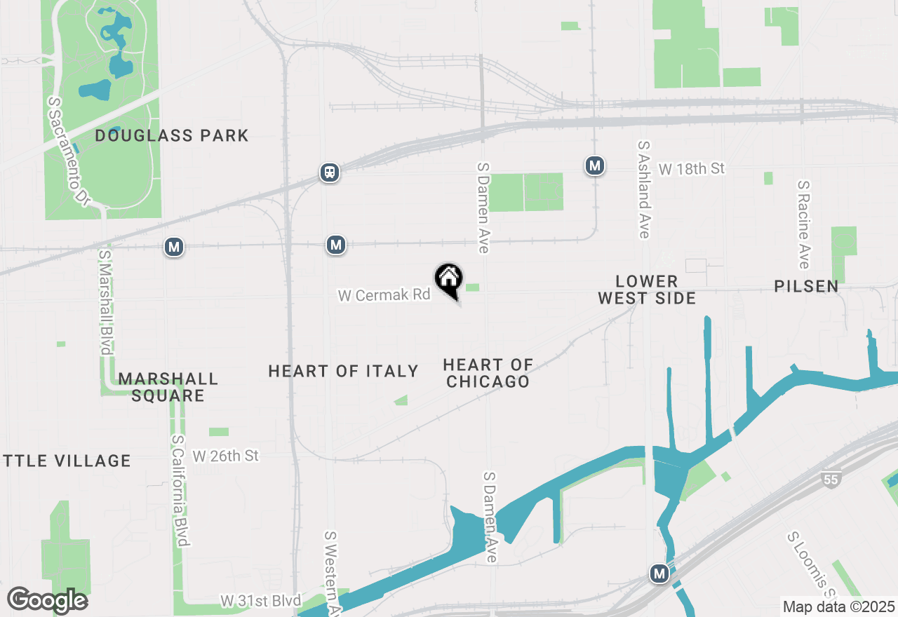 Map of 2058 W 22nd Place, Chicago, IL 60608