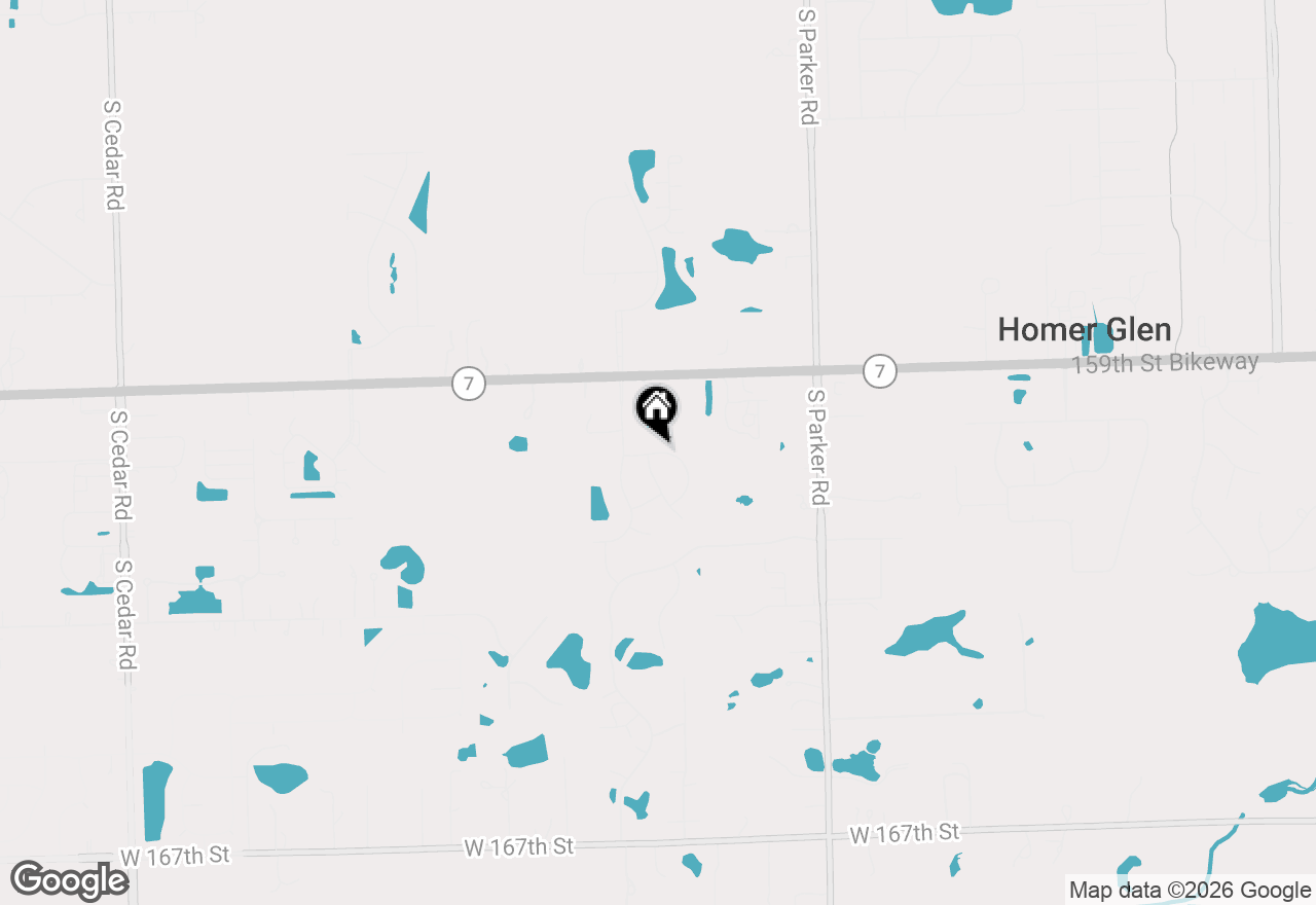 Map of 13874 Penny Lane, Homer Glen, IL 60491
