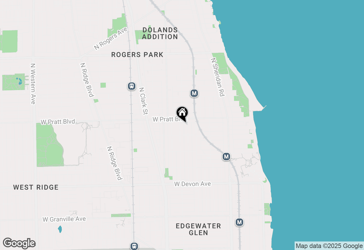 Map of 6737 N Greenview Avenue #2S, Chicago, IL 60626