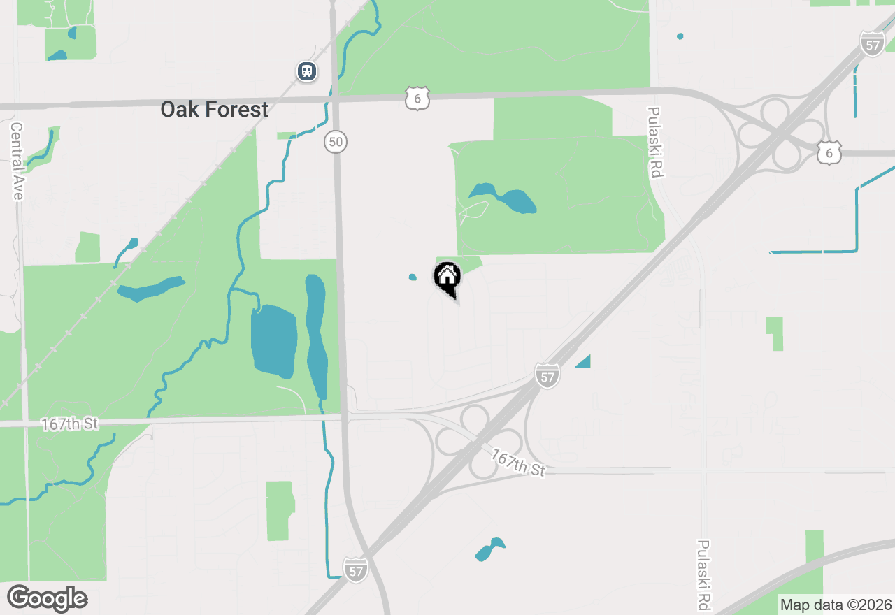 Map of 16419 Terry Lane, Oak Forest, IL 60452