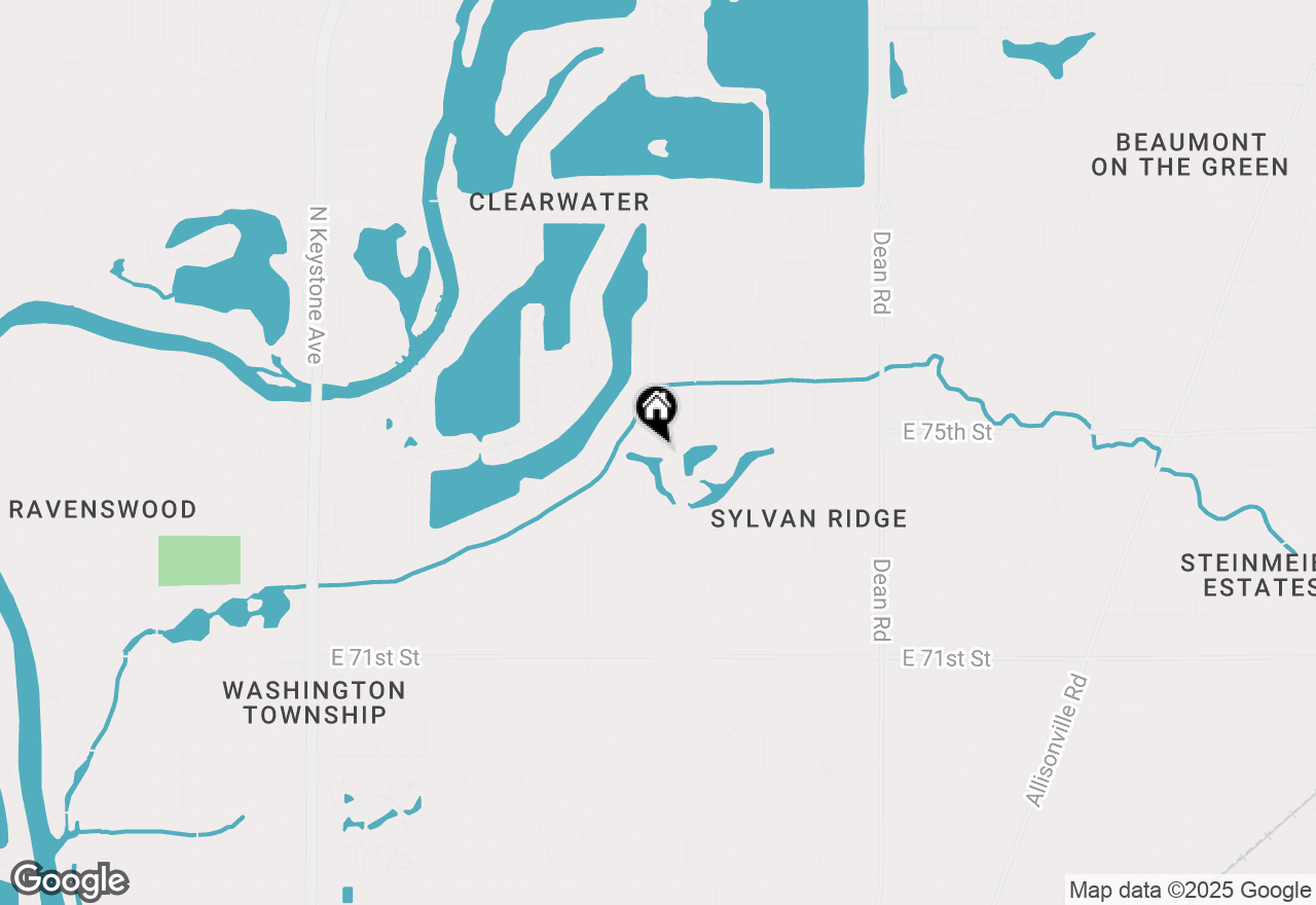 Map of 7438 Sylvan Ridge Road, Indianapolis, IN 46240