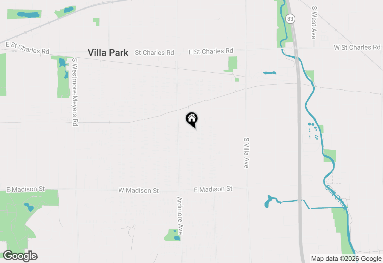 Map of 427 S Cornell Avenue, Villa Park, IL 60181