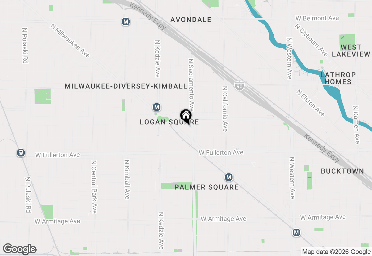 Map of 2524 N Willetts Court #3N, Chicago, IL 60647