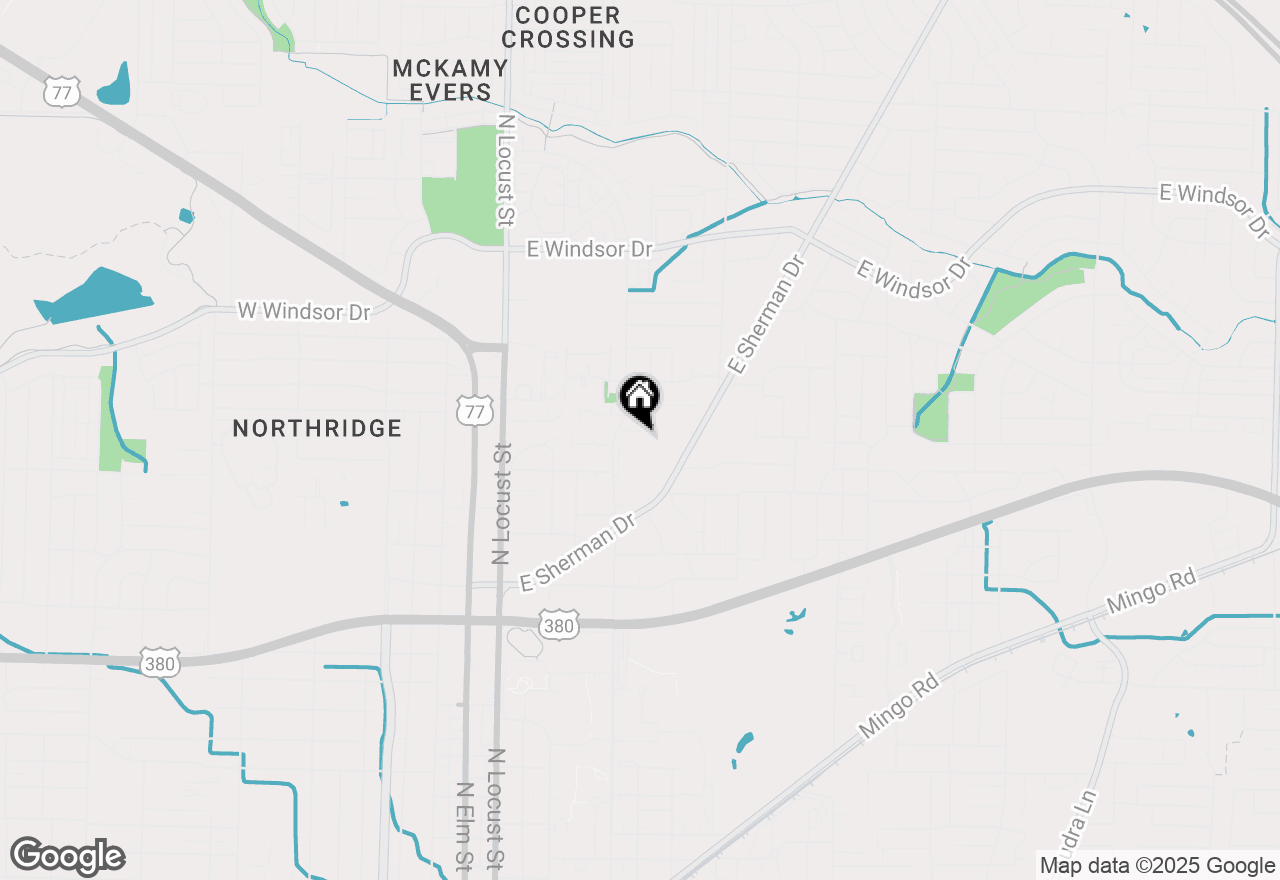 Map of 512 Sunrise Cove, Denton, TX 76209