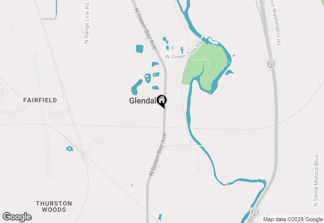 Map of 6417 N Green Bay Ave, Glendale, WI 53209