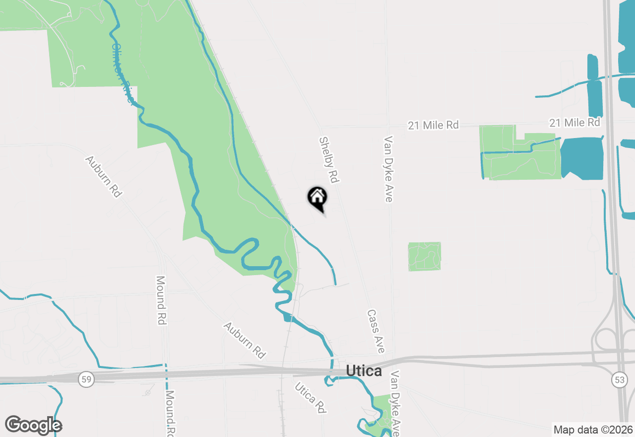 Map of 7419 Park Terrace Lane, Shelby Twp, MI 48317