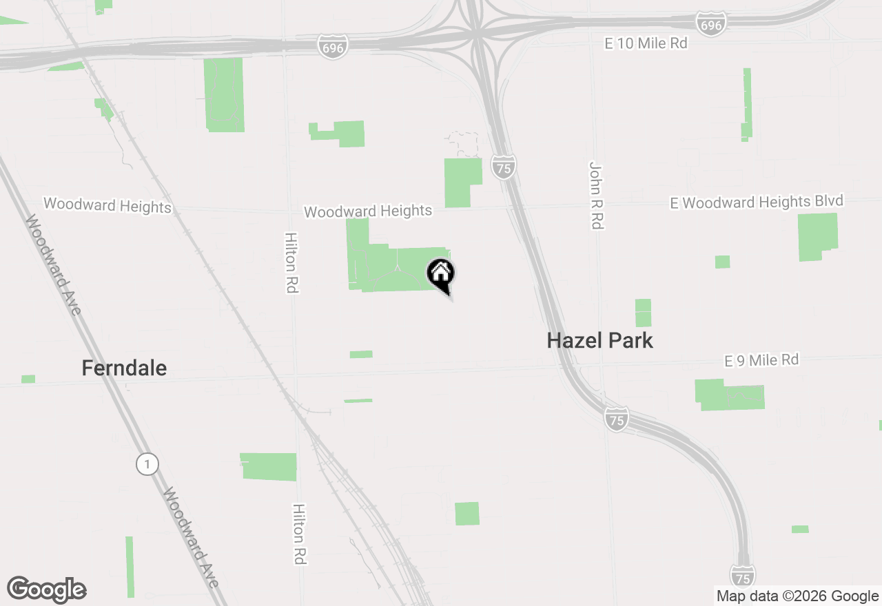 Map of 2120 Wrenson Street, Ferndale, MI 48220