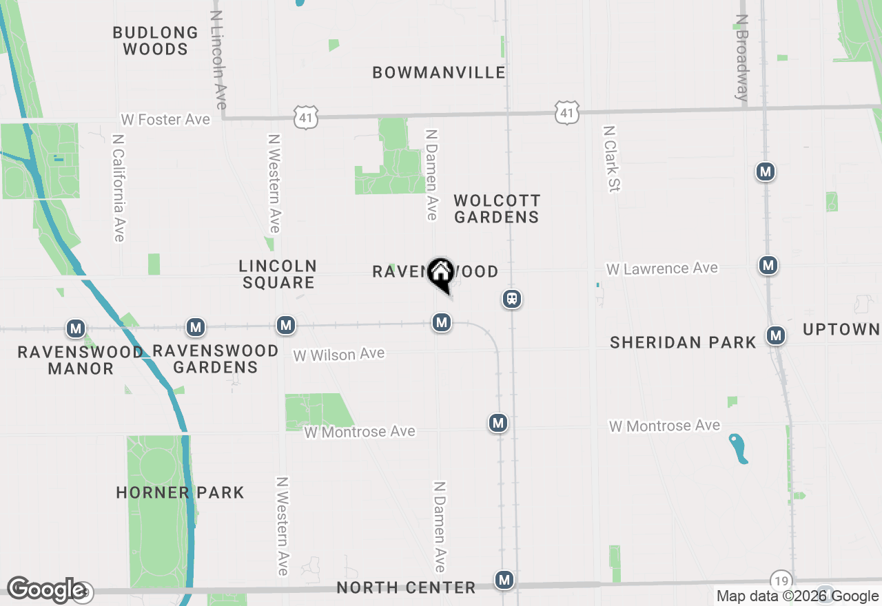 Map of 4713 N Damen Avenue #1N, Chicago, IL 60625