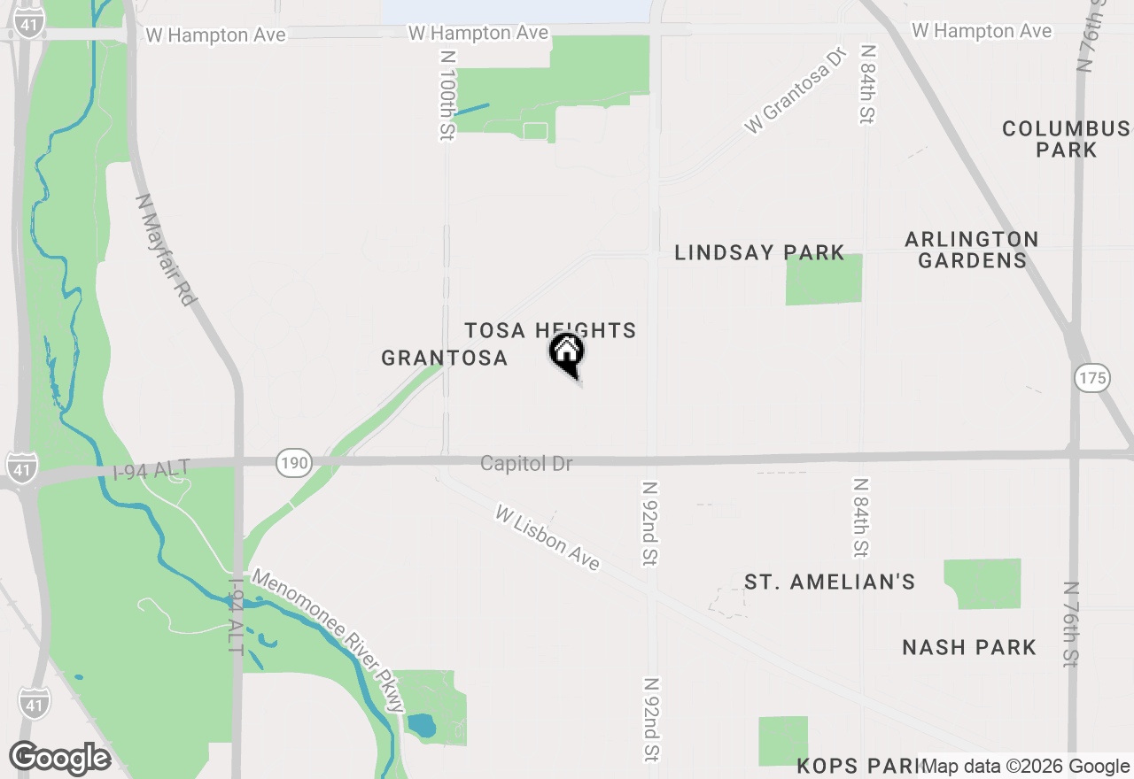 Map of 4123 N 95th St, Wauwatosa, WI 53222