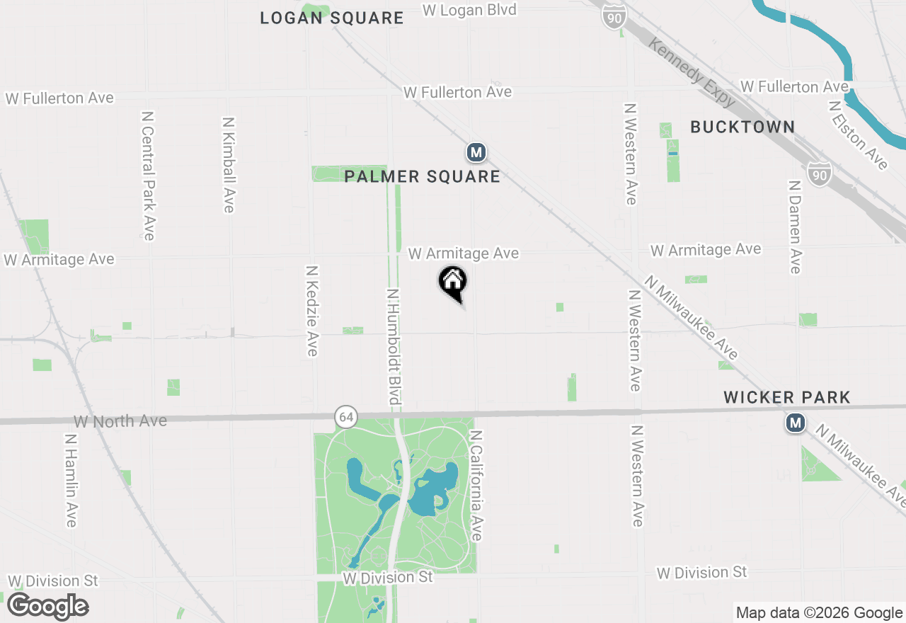 Map of 1830 N Mozart Street #2, Chicago, IL 60647