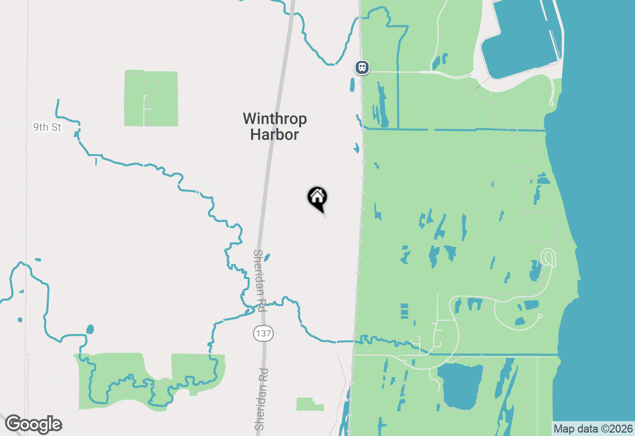 Map of 1206 Landon Avenue, Winthrop Harbor, IL 60096