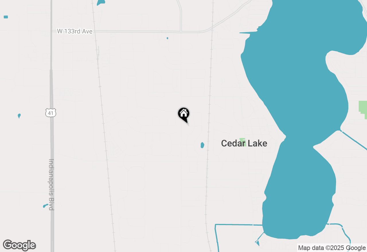 Map of 13864 Hatteras Lane, Cedar Lake, IN 46303
