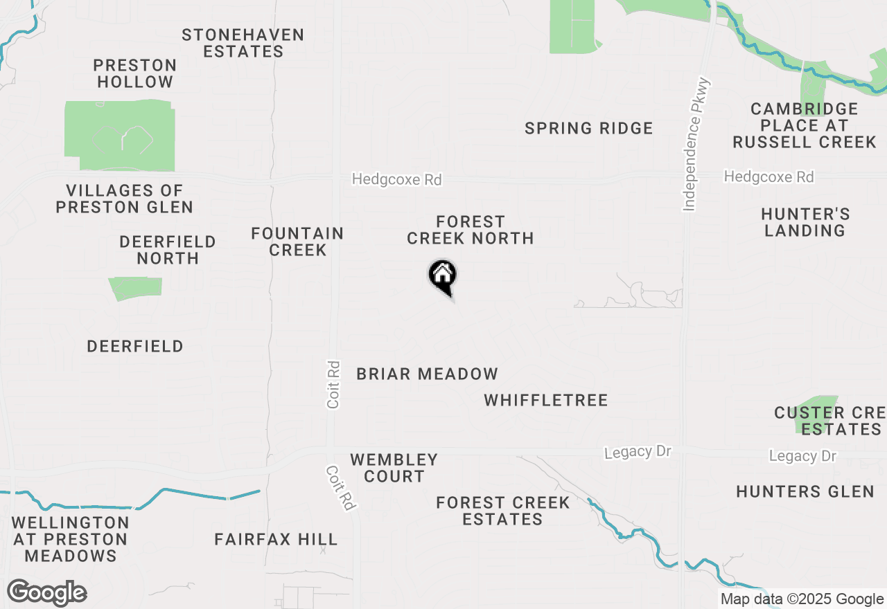 Map of 3621 Roxbury Lane, Plano, TX 75025