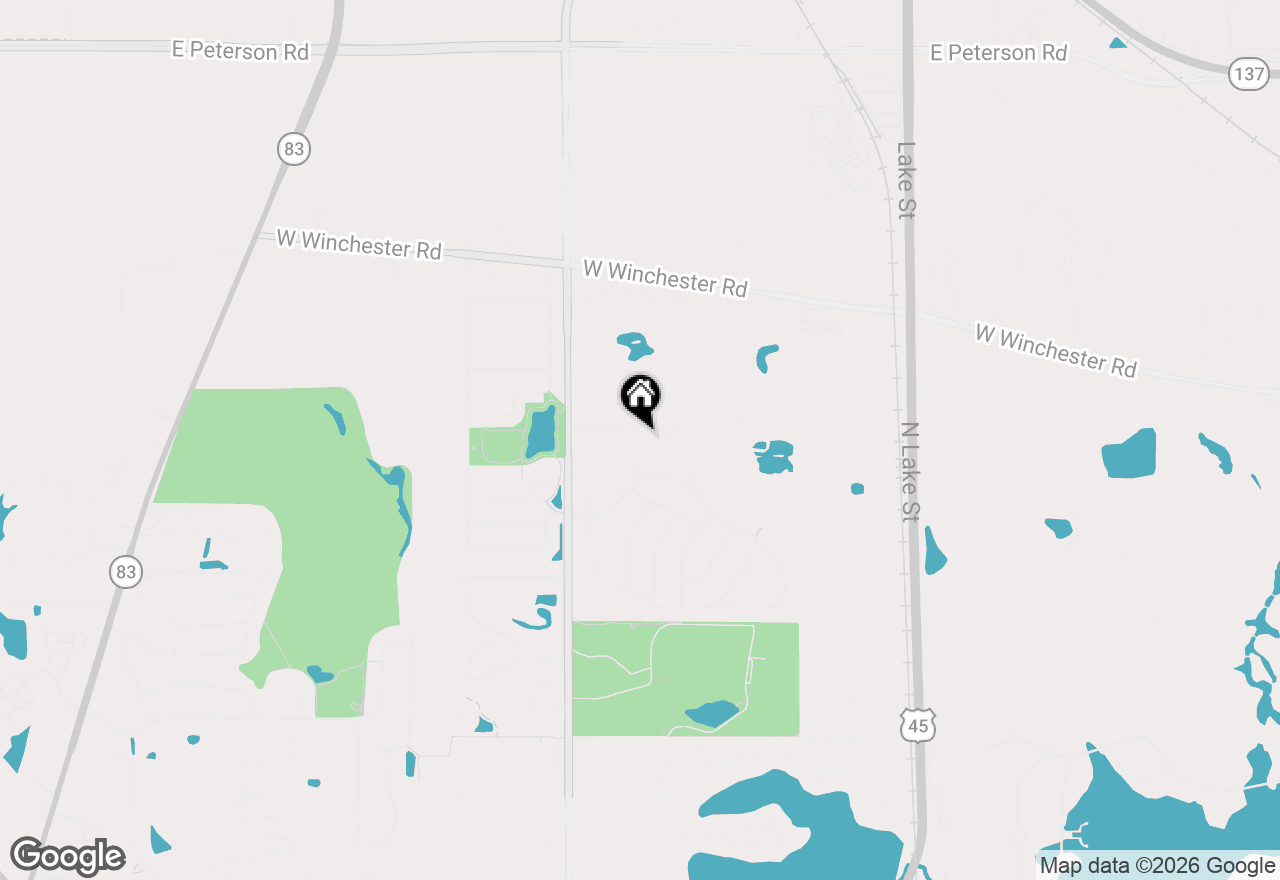 Map of 29647 N Oxford Drive, Mundelein, IL 60060