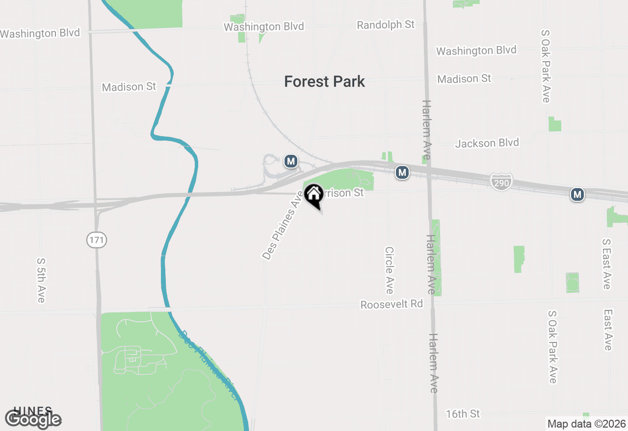 Map of 839 Lathrop Avenue #1E, Forest Park, IL 60130