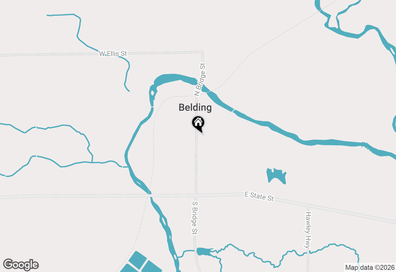 Map of 404 S Bridge Street, Belding, MI 48809