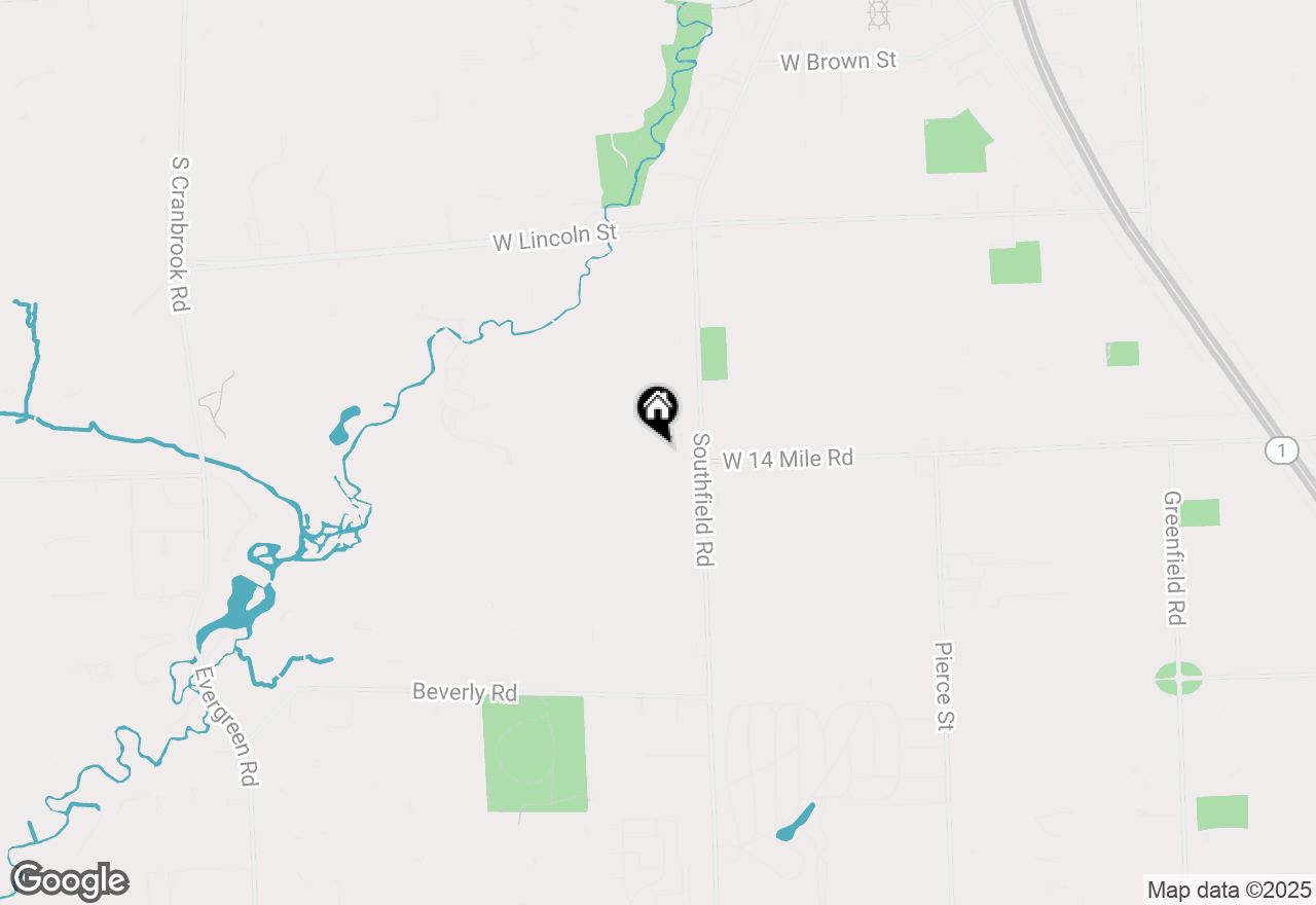 Map of 1054 Saxon Drive, Birmingham, MI 48009