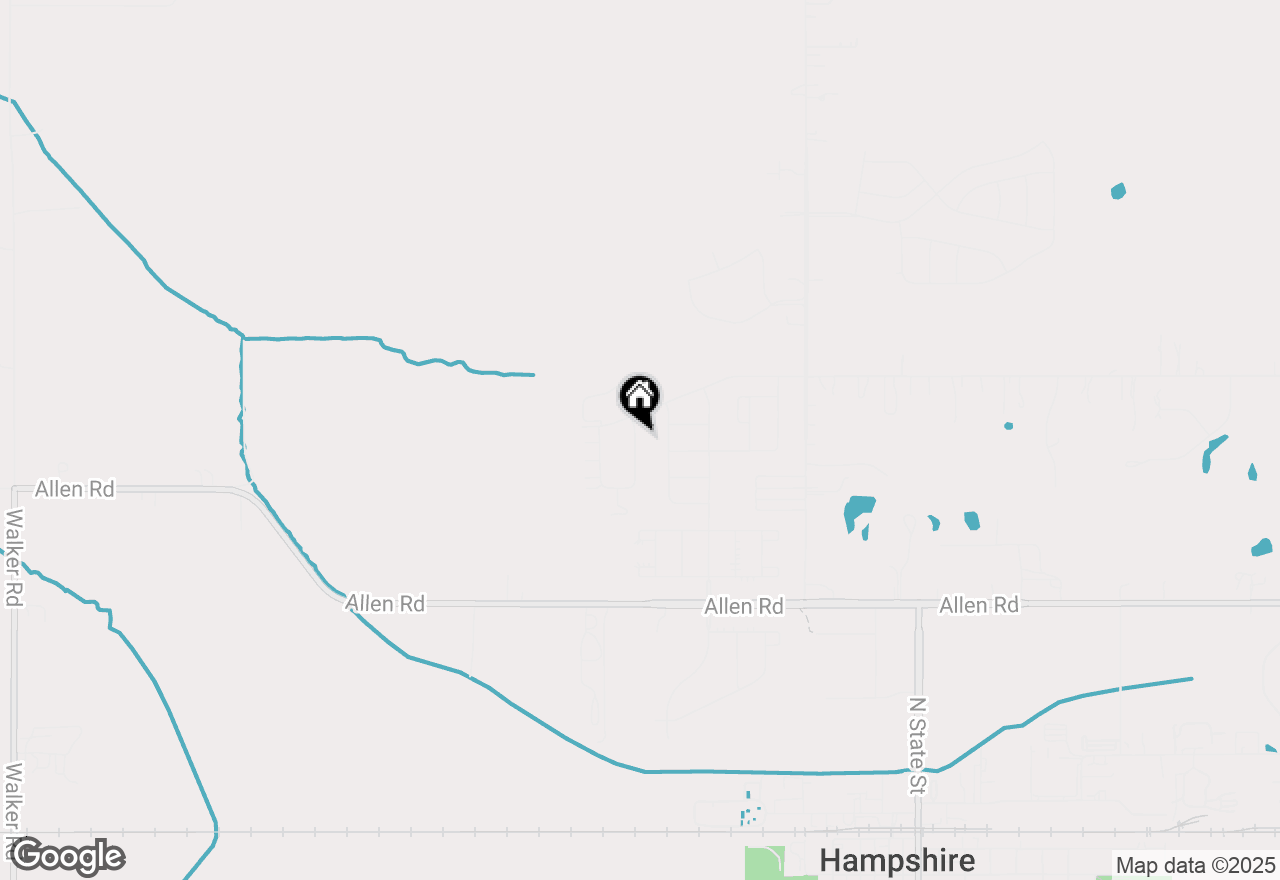 Map of 895 Briar Glen Court, Hampshire, IL 60140