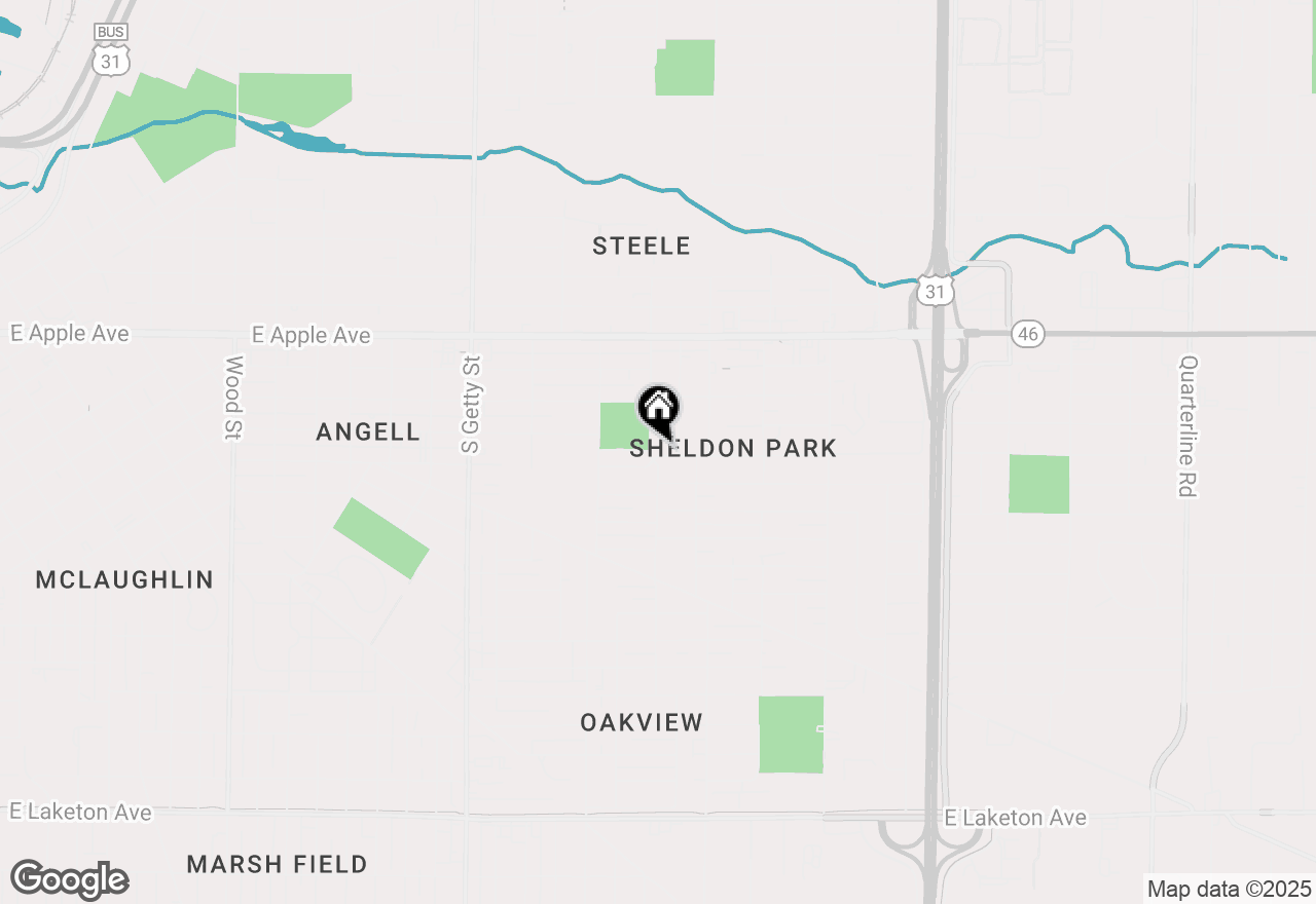 Map of 1192 Oak Grove Street, Muskegon, MI 49442