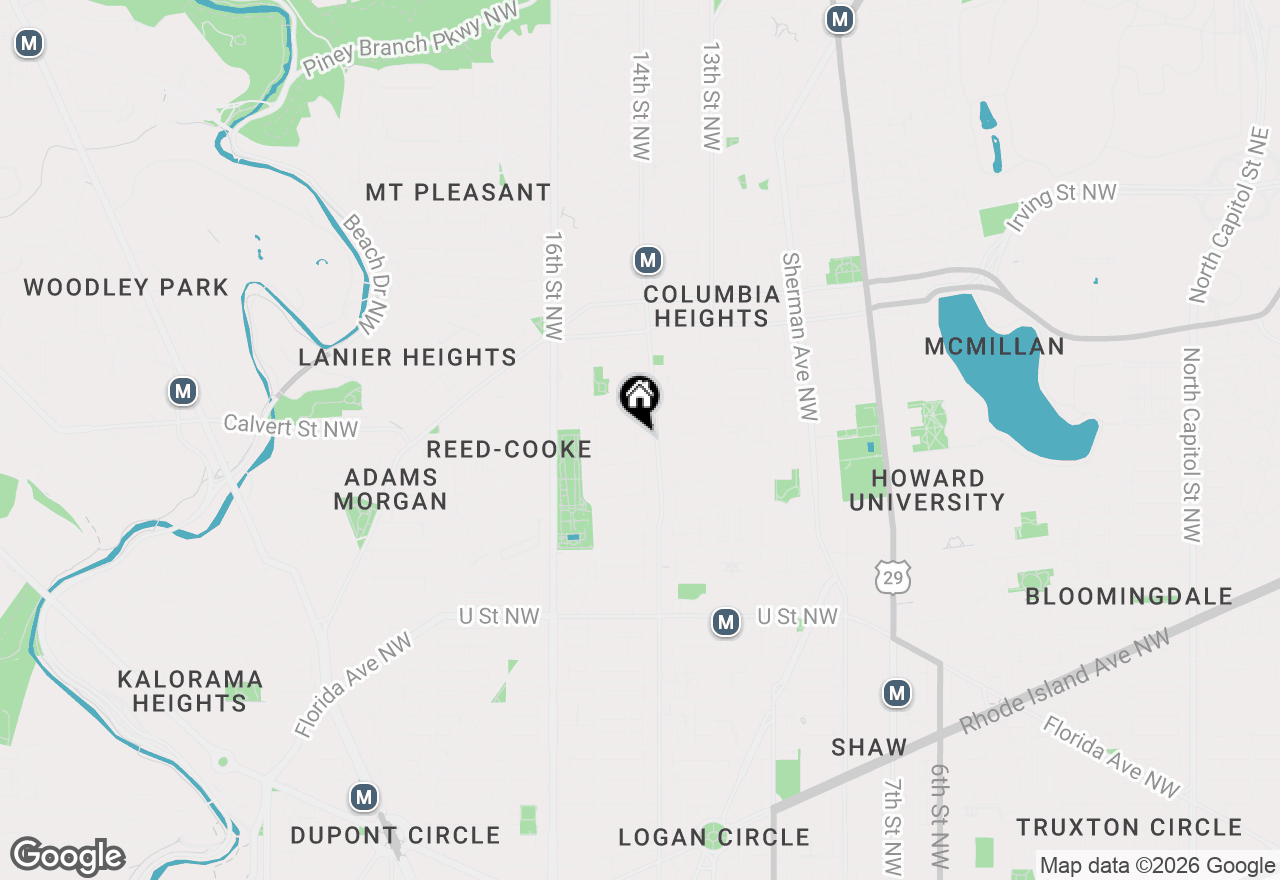 Map of 1419 Clifton Street Nw #104, Washington, DC 20009