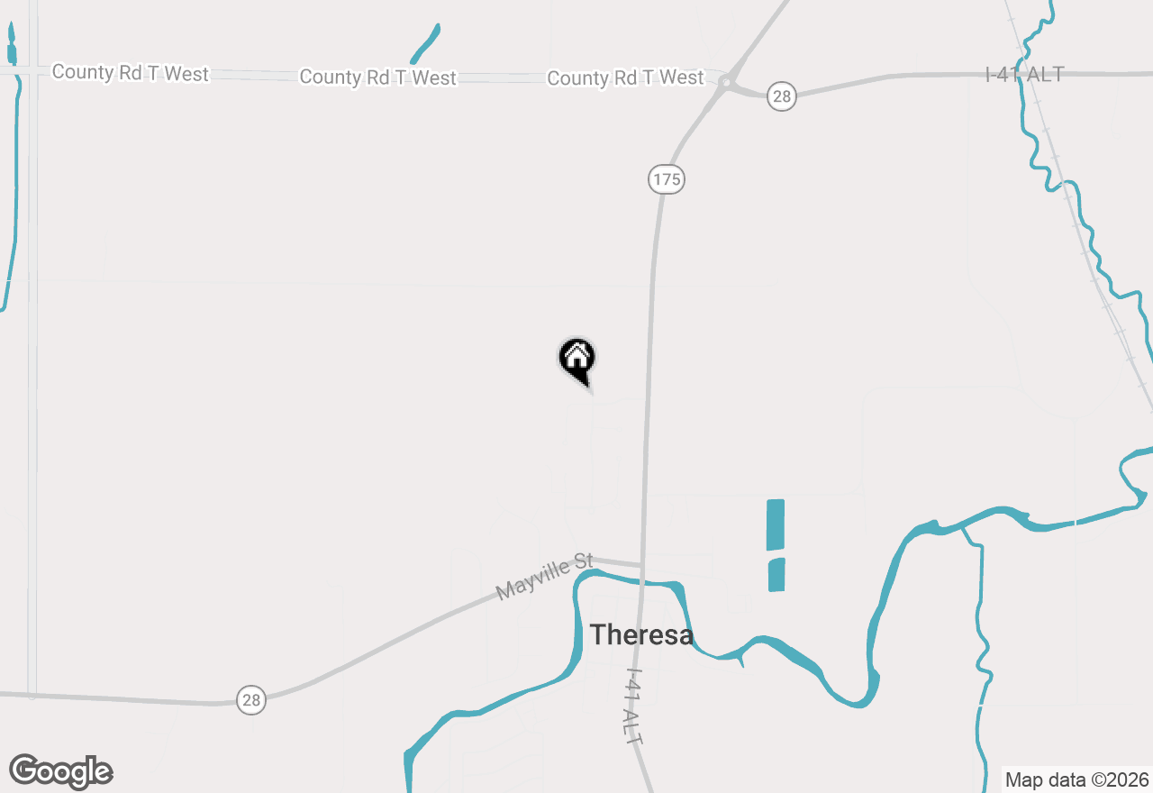 Map of 608 Sycamore Pl, Theresa, WI 53091