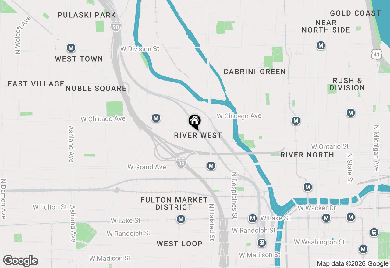 Map of 679 N Peoria Street #4S, Chicago, IL 60642