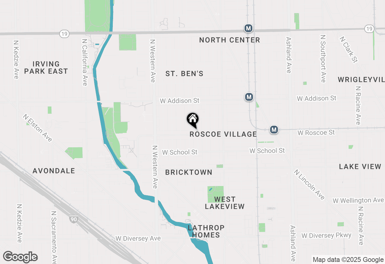 Map of 2142 W Roscoe Street #3D, Chicago, IL 60618