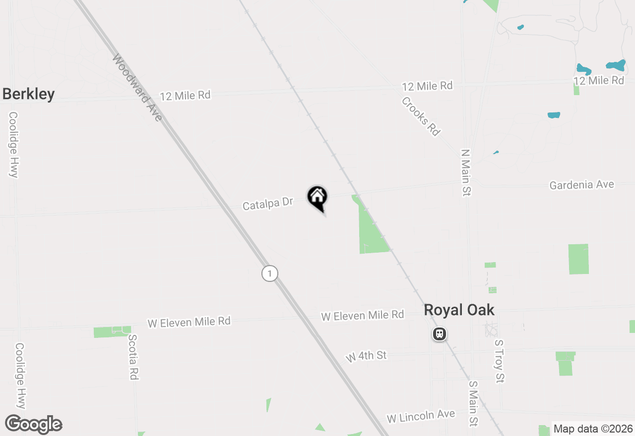 Map of 907 Lockwood Road, Royal Oak, MI 48067