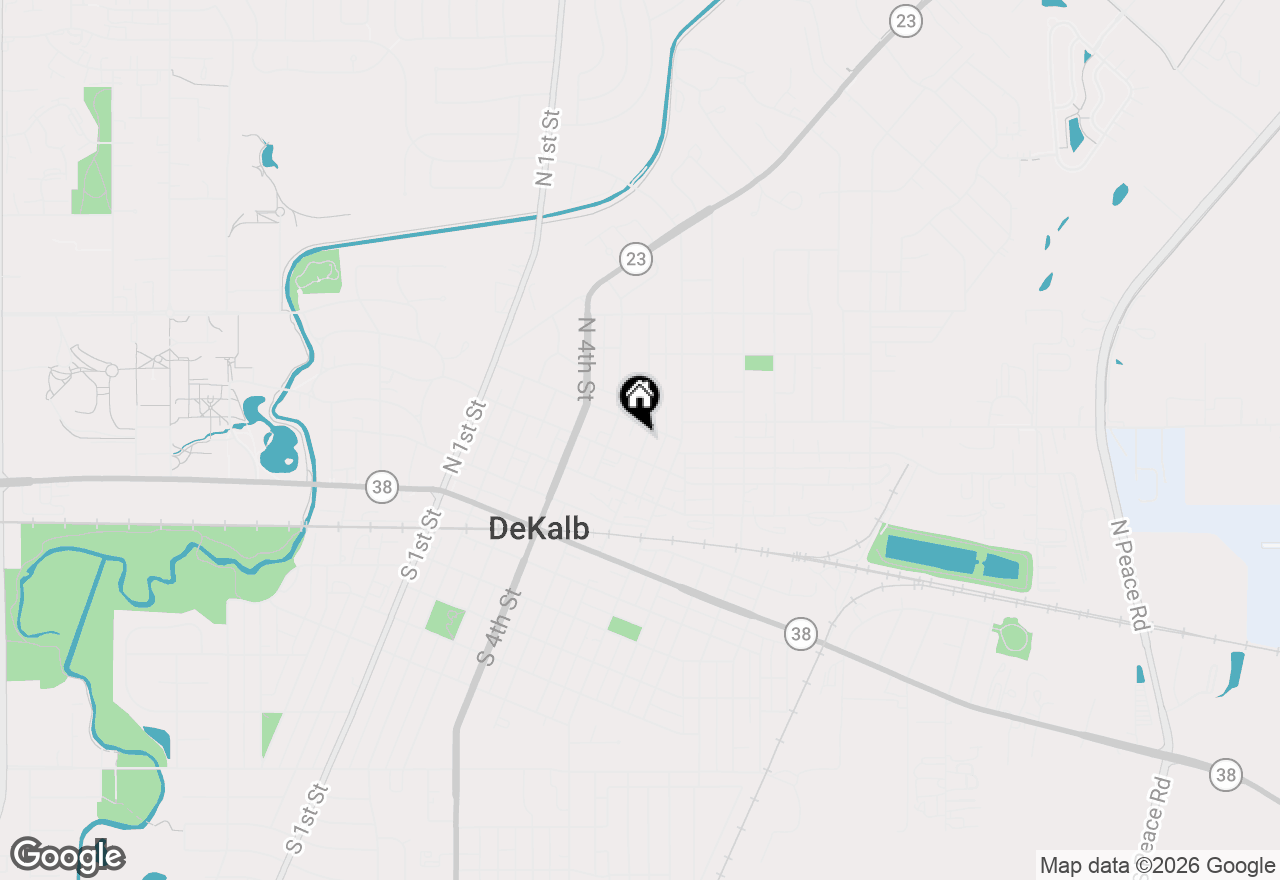 Map of 419 1/2 N 6th Street #UPPER, Dekalb, IL 60115