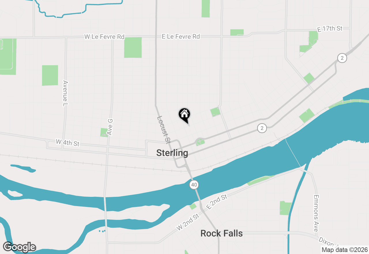 Map of 608 2nd Avenue, Sterling, IL 61081