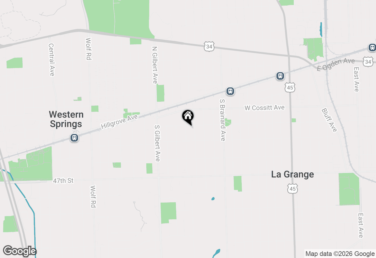 Map of 207 S Edgewood Avenue, La Grange, IL 60525