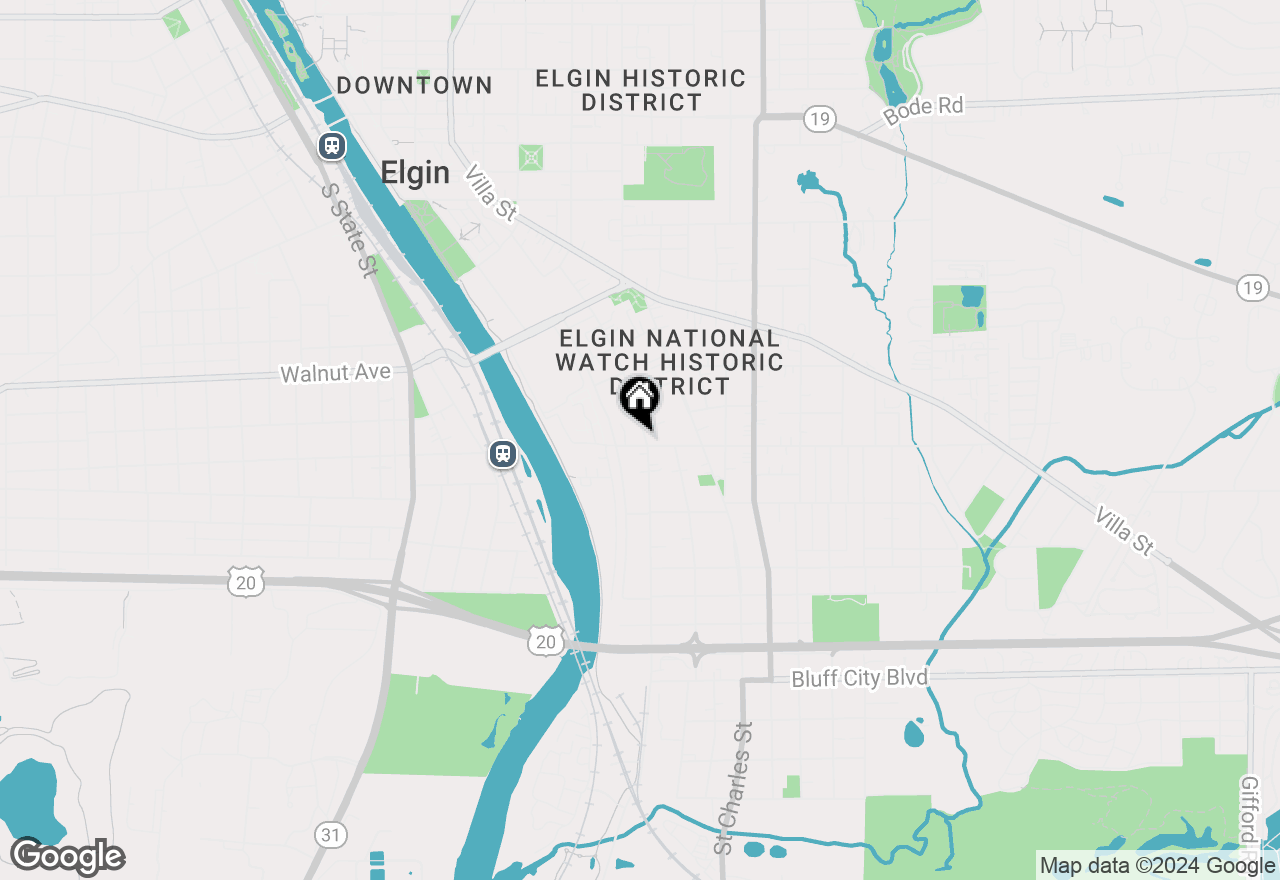 Map of 444 Raymond Street, Elgin, IL 60120