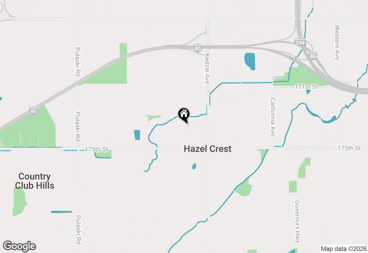 Map of 3311 Hickory Lane, Hazel Crest, IL 60429