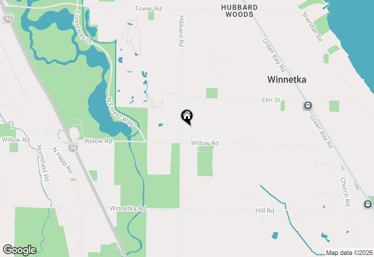 Map of 1241 Ash Street, Winnetka, IL 60093