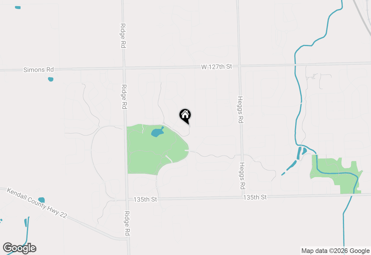 Map of 26407 Silverleaf Drive, Plainfield, IL 60585