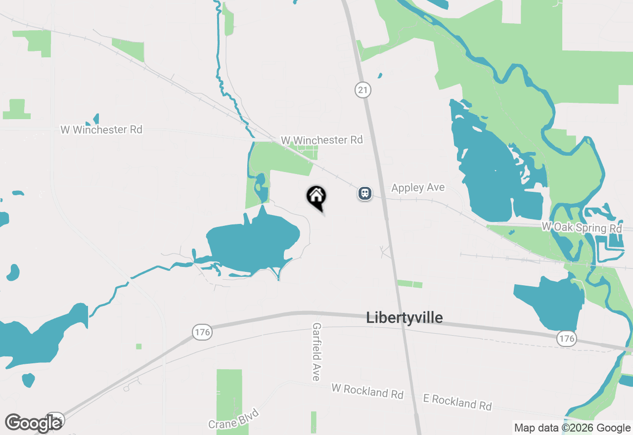 Map of 614 West Street, Libertyville, IL 60048