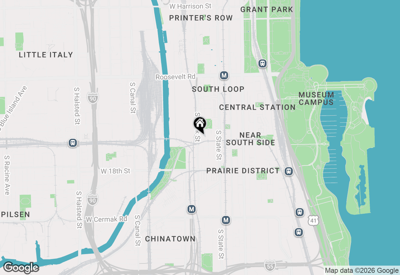 Map of 61 W 15th Street #204, Chicago, IL 60605