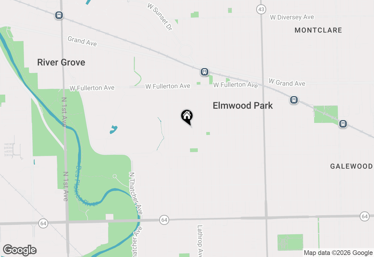 Map of 2120 N 76th Court, Elmwood Park, IL 60707