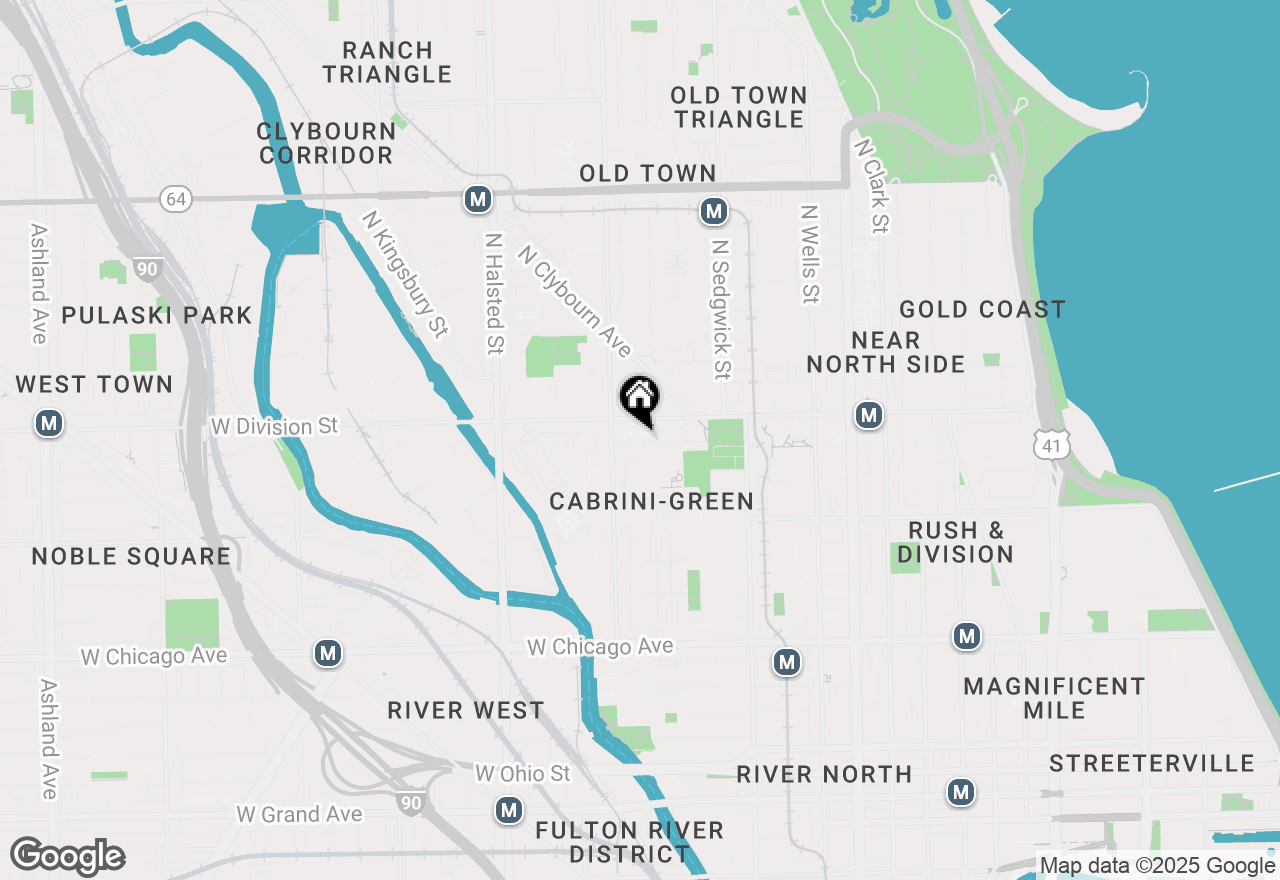 Map of 1153 N Cambridge Avenue, Chicago, IL 60610