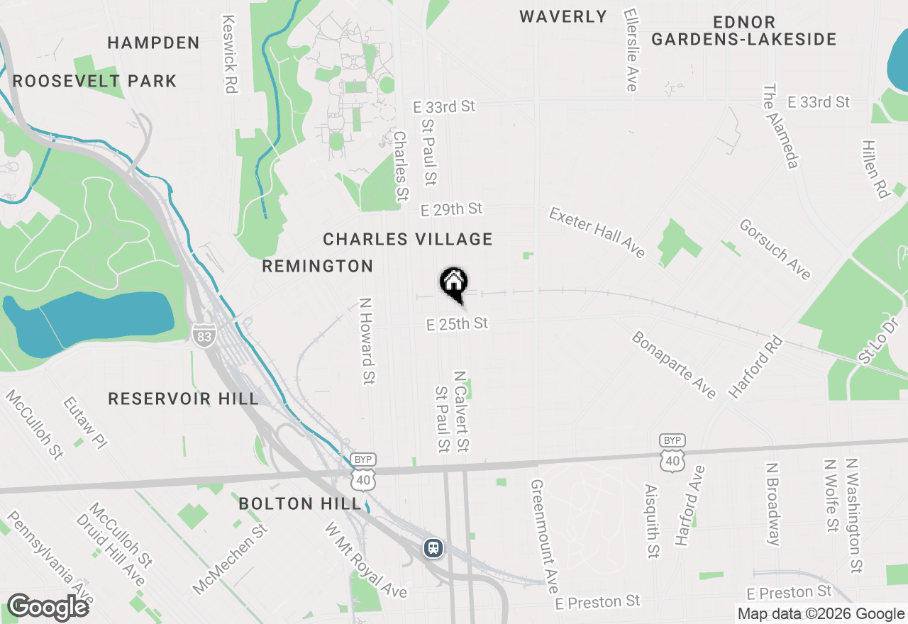 Map of 2504 N Calvert Street #1, Baltimore, MD 21218