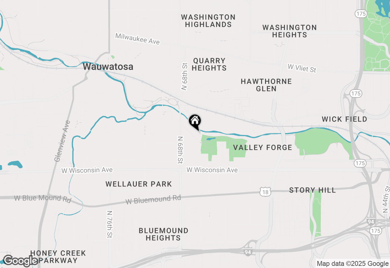 Map of 6650 Hillside Ln, Wauwatosa, WI 53213