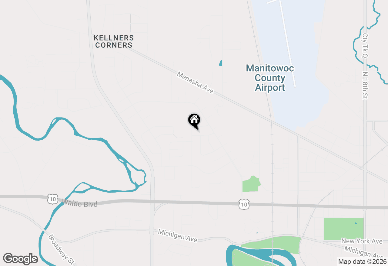 Map of 3720 Briarwood Ln, Manitowoc, WI 54220