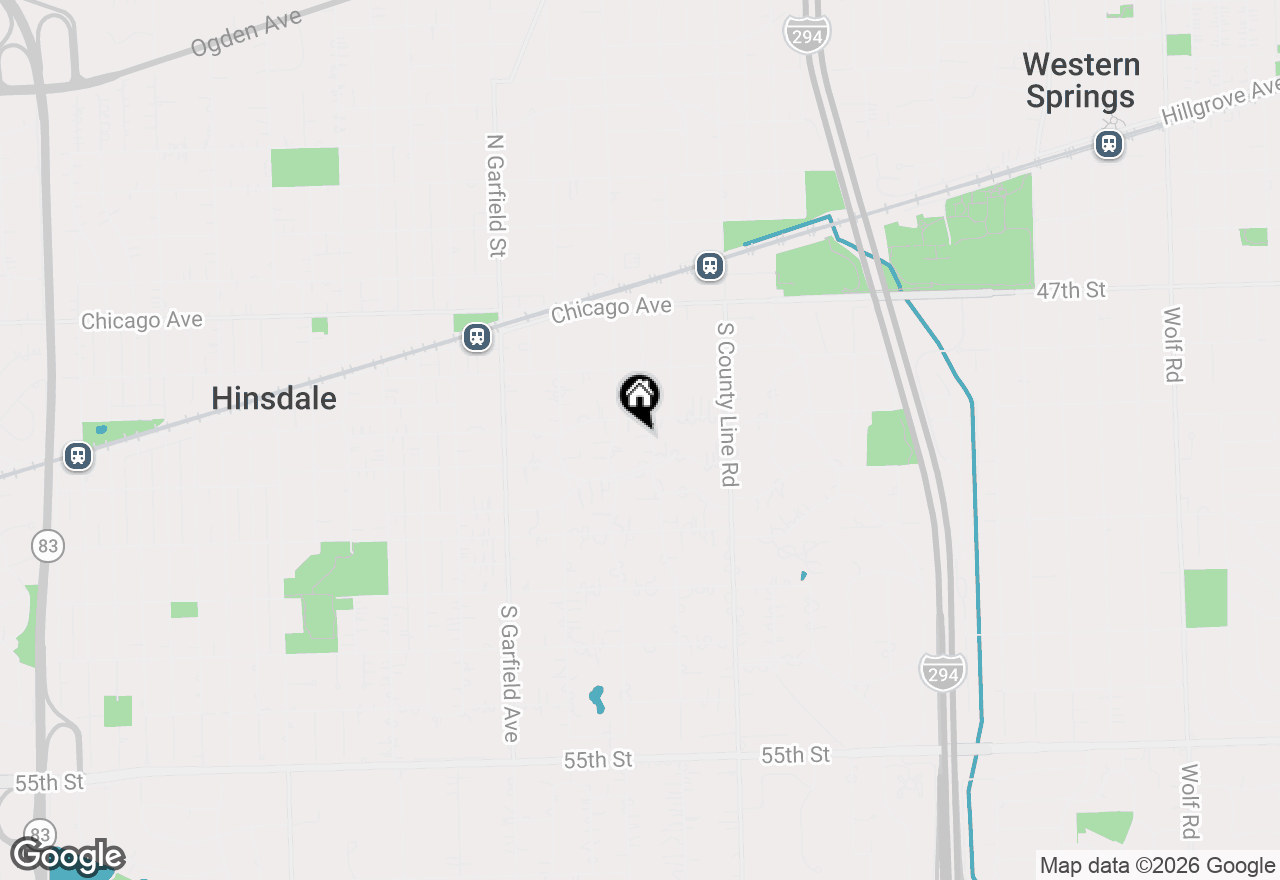 Map of (Address confidential), Hinsdale, Illinois 60521